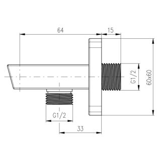 Шланговое подсоединение Rav Slezak MD0615CMAT черный